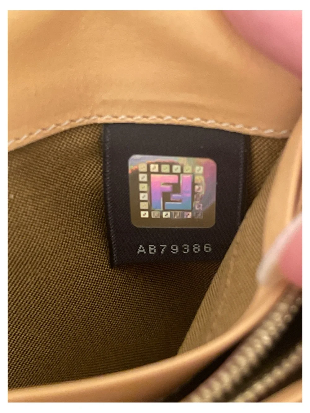 Fendi Brown & Tan FF Logo Card Holder